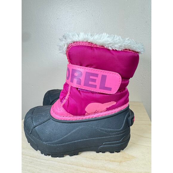 Sorel Little Kid Girls Snow boot SNOW COMMANDER Children's Boot Pink Blush - Picture 8 of 9